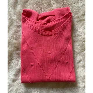 Moda Verão: Blusinha de Tricô Manga Curta Princesa - Raryel - Laranja neon