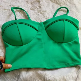 Promoção Cropped Neoprene Feminino com Bojo - Moda Blogueira - Rosa Bebe