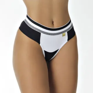 Calcinhas Kit 5 Bicolor Lateral Dupla Elástico Cintura - G