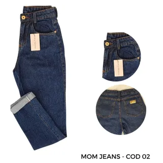 Cintura Super Alta Mom Jeans Feminina - Calça Mom - MOM COD 03