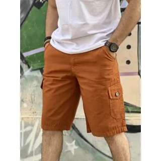 Bermudas Cargo Militar Kit 2 - Sarja Brim, 6 Bolsos - Kit com 2 Preto/Verde