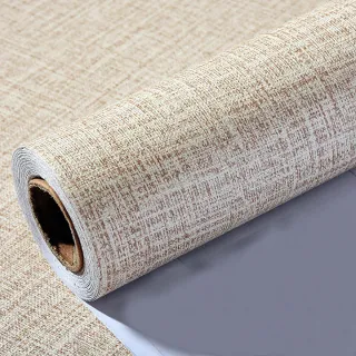 Papel Adesivo Linho Texturizado 3D Lavável - Raryel - 3017 Cinza Claro