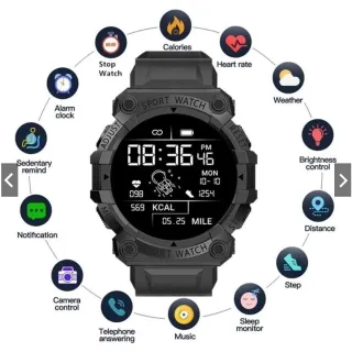 Relógio inteligente redondo atualizado - Smartwatch - D20 Azul