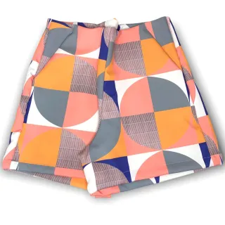 Shorts Luxo Feminino Estampado Cintura Alta Alfaiataria - Estampa 2