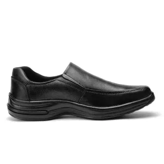 Conforto e Estilo: Sapato Masculino Social Ortopédico de Couro + Carteira - PRETO222