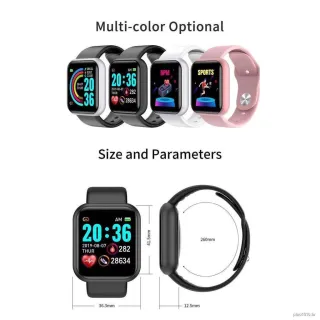 Smartwatch Rastreador de Frequência ASAZQ Y68/D20 para iOS/Android - Dourado Pink