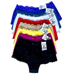 Modeladora Cós Alto Kit 5 Calcinhas Cintura Alta com Renda