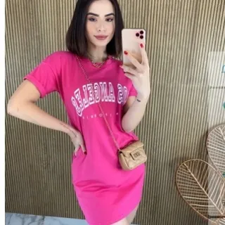 Vestido Feminino Curto Moda Verão Inverno Los Angeles - Cinza