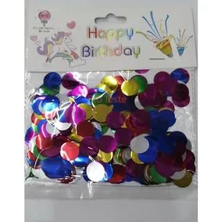 Confetes Metalizados 15g Para Decoração de Festas Bexiga Topo de Bolo Carnaval - Pink - P