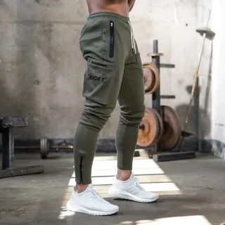 Calça Masculina Elástica para Corrida ao Ar Livre - Exército verde