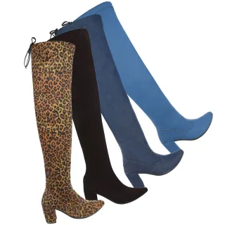 Bota The Knee Over Cano Longo Saltinho Quadrado