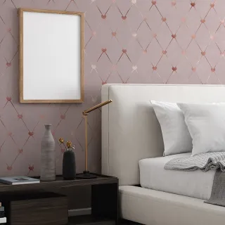 Adesivo Lavável Florença Rose Gold - Papel de Parede 3D - Único