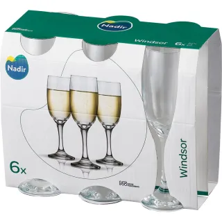 Taças de Champanhe Windsor Nadir - Conjunto com 6 unidades