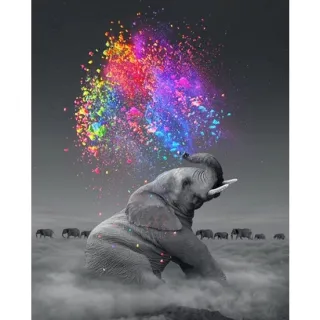 Quadro Tela Diy Kit Pintura Em Números Terapêutica - Tinta Acrílica, Pincel - 19 - Quatro estações