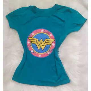 Mulher Maravilha Símbolo T-Shirt - Cinza