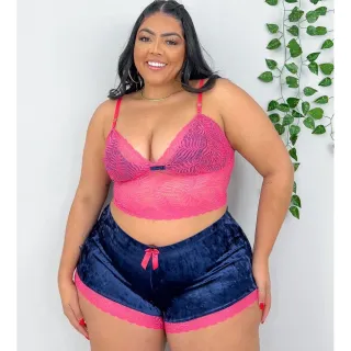 Veludo Plus Size Baby Doll - Promoção - Branco