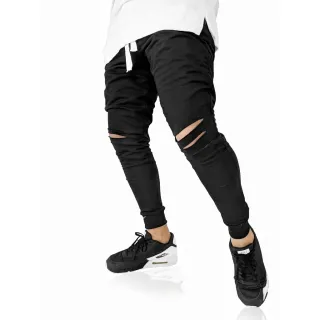 Moda Premium: Calça Jogger Swag Oversized Preta - Calça Branca faixa P/V