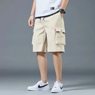 Shorts Masculino de Moda Esportiva com Bolso Lateral - Verão - Preto A