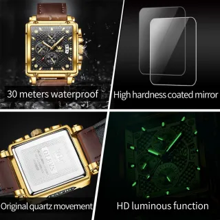 Relógio OLEVS Masculino Fashion Square à Prova D