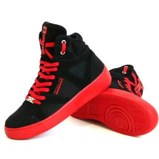 Tenis Top Fitness Moda Sneaker Botinha Cano Alto Feminino Masculino Preto/Branco - 38