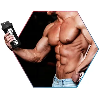 Garrafa Shaker Squeeze 600ml - Coqueteleira Academia Growth - Preta