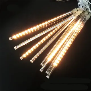 Enfeite de Natal Festa Cascata Pisca Cordão 36 Led - Branca Fria - Colorido