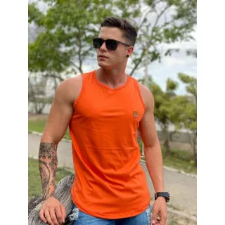 Regata masculina longline listrada: camiseta americana oversized - PRETA COM LISTRA BRANCA
