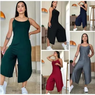 Alça Macacão Pantacourt Blogueira - Azul Royal