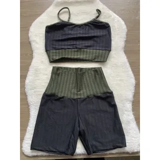 Top + Short Cirre 3D Fitness de Alta Qualidade - Pink