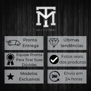 Manga Longa Camisa Social Masculina Slim fit Luxo Estilosa - Preto