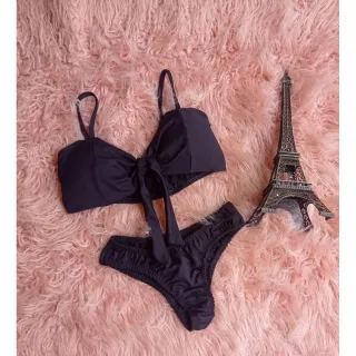 Promoção: Biquíni asa delta feminino com bojo - PINK-FLORESCENTE