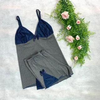 Pijama Linha Noite Baby Doll Feminino com Detalhe em Renda - ROMANCE C/ FROZEN