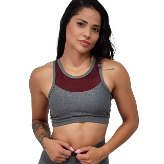 Roupa Academia Camiseta Regata Calça Legging Top Bojo Fitness Kit - Chocolate