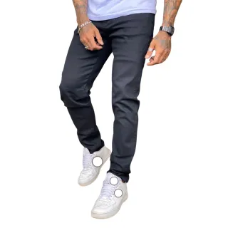Calça Masculina Preta Skinny Tradicional Slim com Lycra Elastano - Calça Masculina Preta
