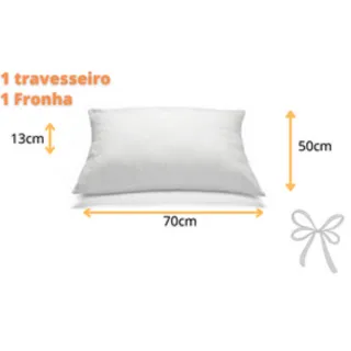 Capa protetora impermeável + KIT Travesseiro nasa Viscoelástico 11 cm Altura - Único