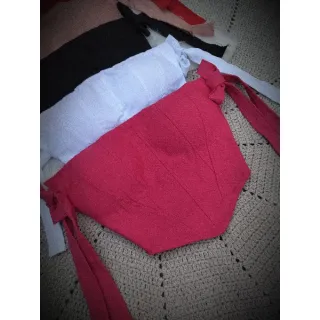 Bojo Cropped Feminino Alça Lacinho Sustentável - Preto