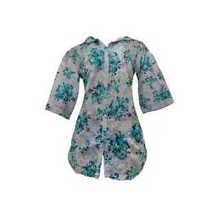 Camisa Feminina Botão Bata Camisão Saida de Praia - Cor 9 - Marrom