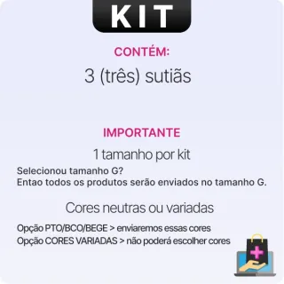 Sutiã Premium de Microfibra com Sustentação Reforçada e Bojo - Variadas