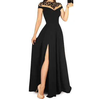 Vestido Madrinha Fenda Lateral Longo De Festa - Verde Tiffany