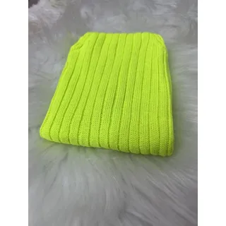 Moda feminina tricot fashion, regata canelado verão tricô - Laranja neon
