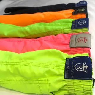 Verão Neon Masculino: Shorts Tactel Mauricinho RAD Praia Piscina - Laranja neon