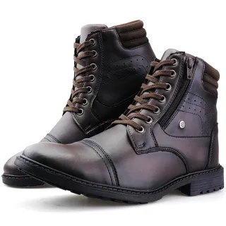 Masculino Adventure Casual Perfuros Zíper Coturno Bota Dhshoes