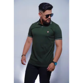 Camisetas masculinas Polo gola em algodão 100%