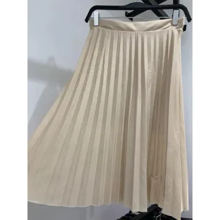 Moda Evangélica - Saia Plissada Mid - Azul Marinho