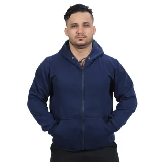 Casaco Peluciado Unissex Ziper Blusa Moletom de Frio Ramazzoni - Cinza-Preto