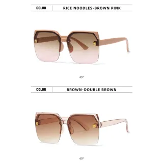 Óculos de Sol Armação Fashion Grande/Quadrado/Degradê com Metal 2022 - C6.Azul ROSA E ROSA