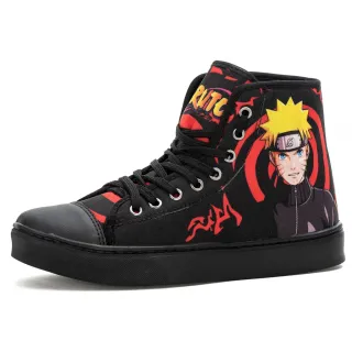 Promoção tênis urbano Naruto moda tumblr cano alto - Preto