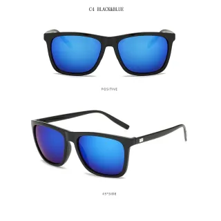 New Luxury Brand Reflective Sunglasses Men Classic Square Trendy Vintage Driving Eyewear - C8.GRAY&SILVER