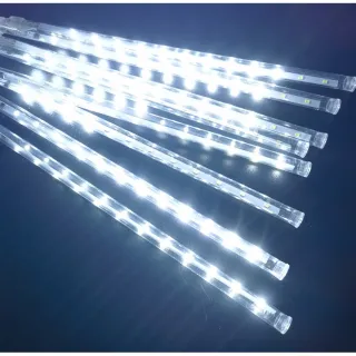 Enfeite de Natal Festa Cascata Pisca Cordão 36 Led - Branca Fria - Colorido