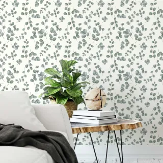 Cozinha Lavável Autocolante Verde Ornamental - Papel de Parede Adesivo 3m - Único